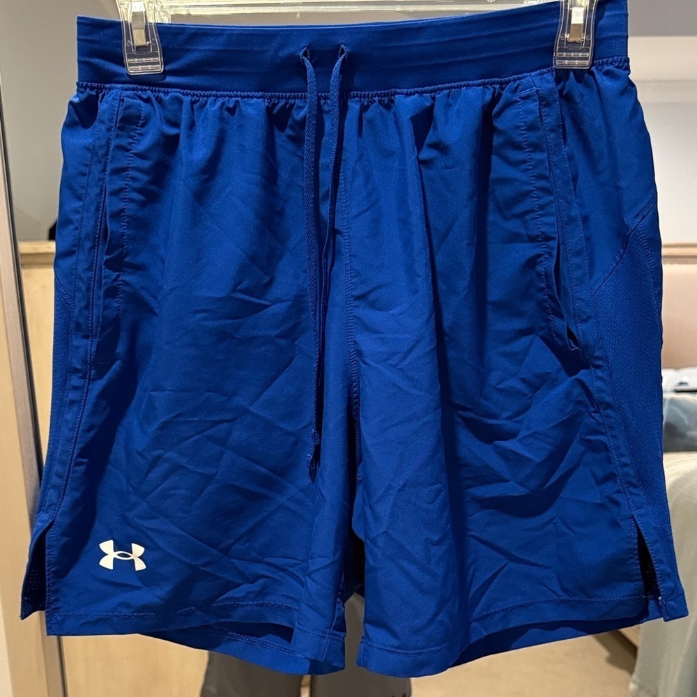 NWOT Under Armour Men's Tulsa Blue Basketball Shorts (41)